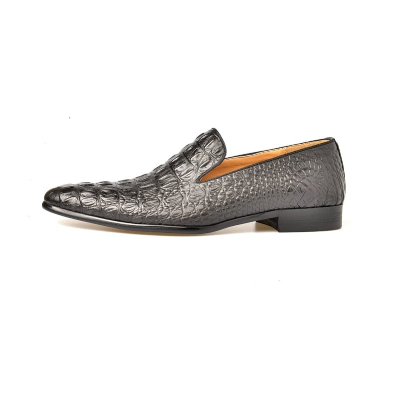 Ανδρικά Loafers Πολυτέλεια Croctex Με Μυτερά Δάχτυλα Slip-on - Μαύρο