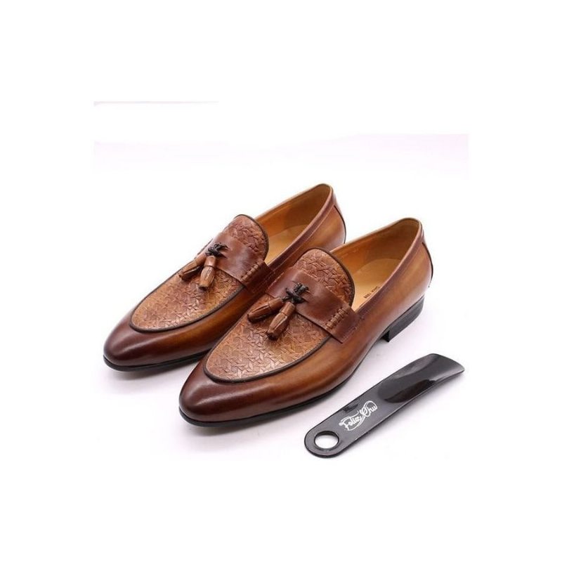 Ανδρικά Loafers Πολυτέλεια Exotic Slip On - Καφές