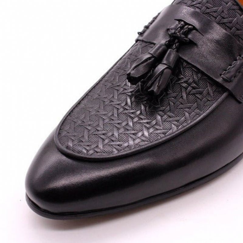 Ανδρικά Loafers Πολυτέλεια Exotic Slip On - Μαύρο