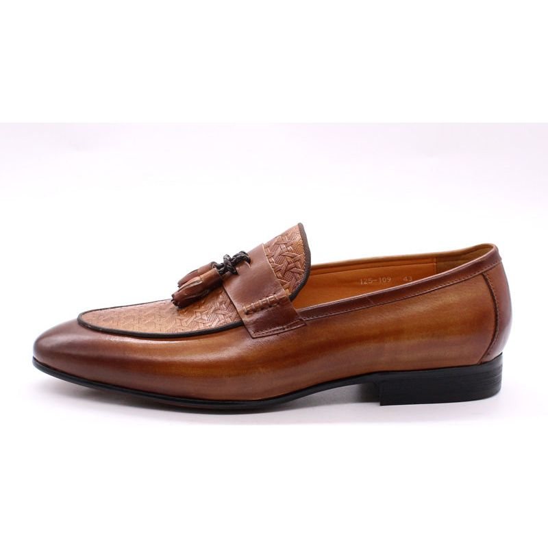 Ανδρικά Loafers Πολυτέλεια Exotic Slip On - Καφές