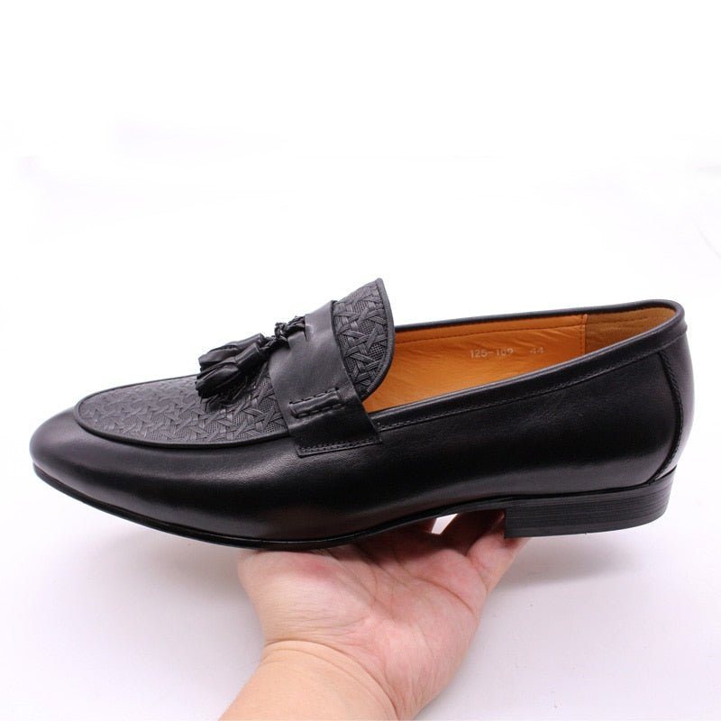 Ανδρικά Loafers Πολυτέλεια Exotic Slip On - Μαύρο