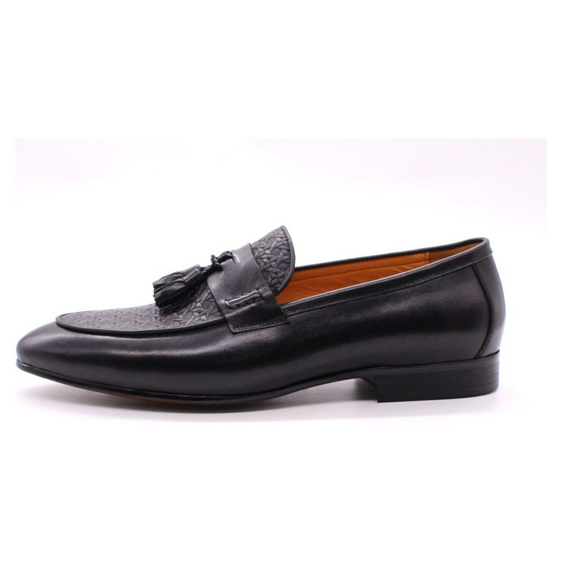 Ανδρικά Loafers Πολυτέλεια Exotic Slip On - Μαύρο