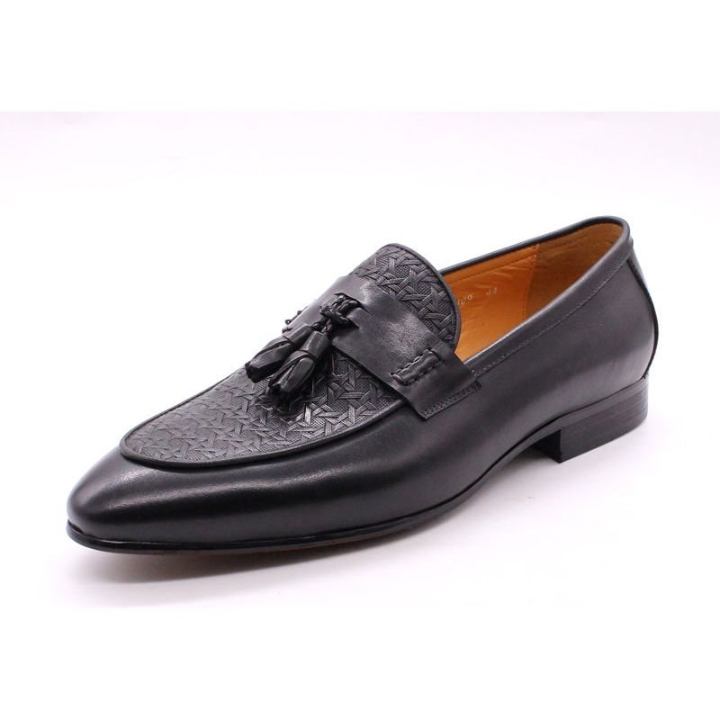 Ανδρικά Loafers Πολυτέλεια Exotic Slip On - Μαύρο