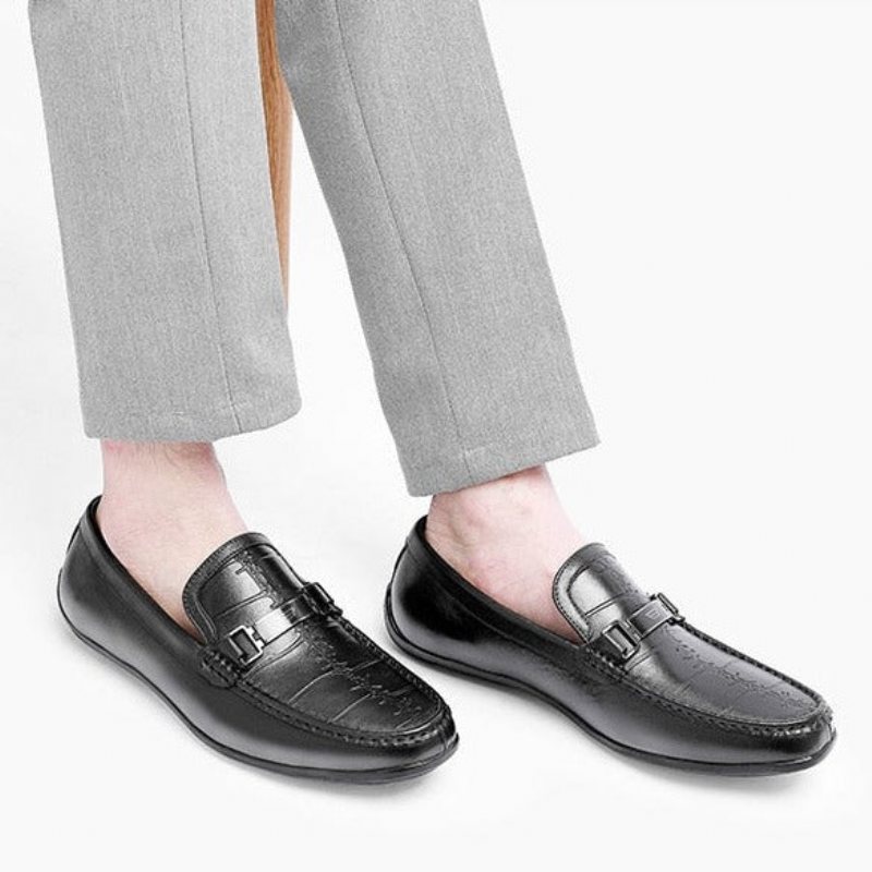 Ανδρικά Loafers Πολυτέλεια Exotic Waterproof Slip-on - Μαύρο