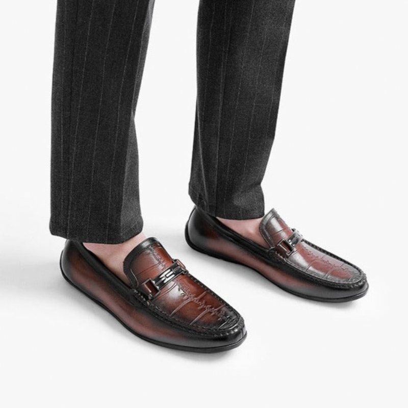 Ανδρικά Loafers Πολυτέλεια Exotic Waterproof Slip-on - Κόκκινο