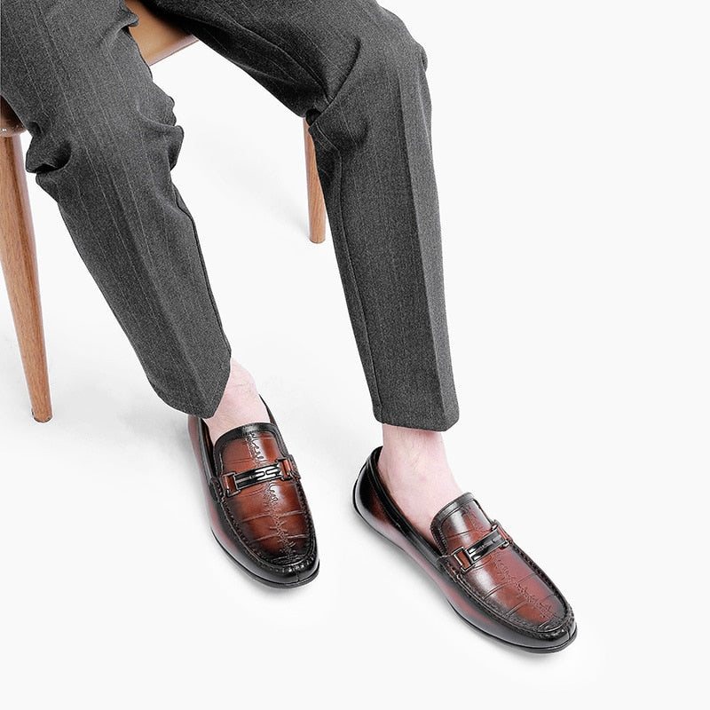 Ανδρικά Loafers Πολυτέλεια Exotic Waterproof Slip-on - Κόκκινο