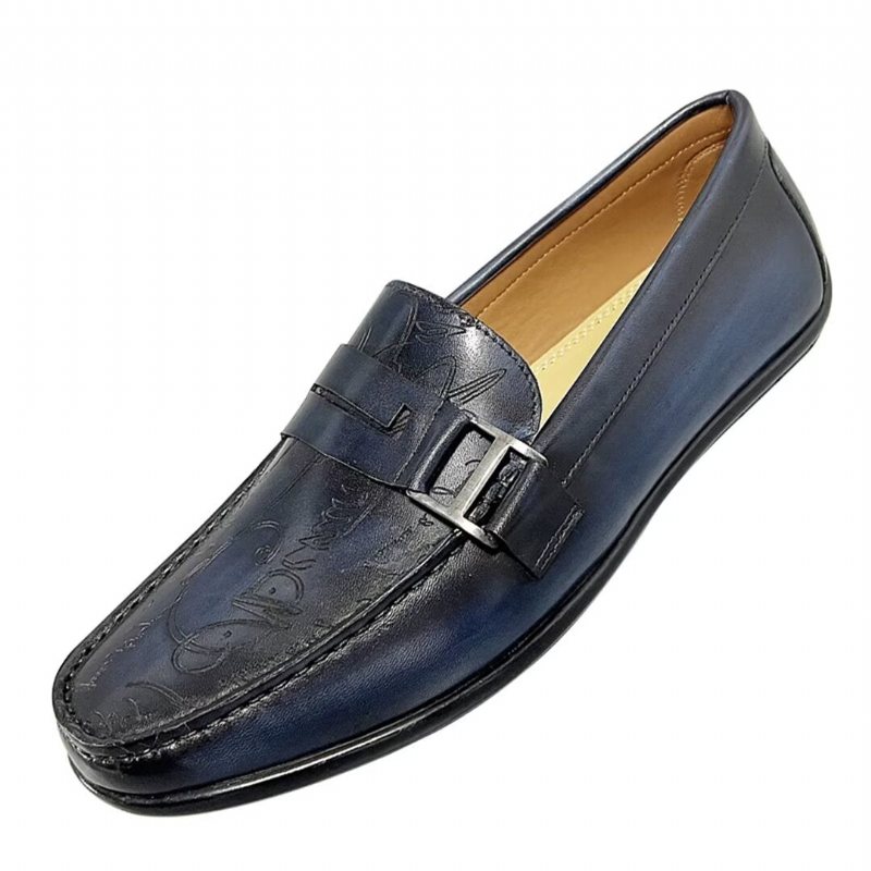 Ανδρικά Loafers Πολυτέλεια Flat Δερμάτινο Φόρεμα Αγελάδας - Καφέ