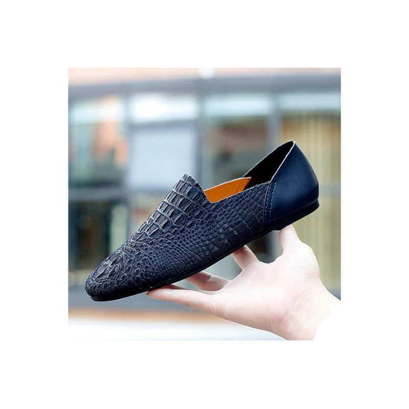 Ανδρικά Loafers Πολυτέλεια Leather Crocodile Comfort Driving - Μπλε