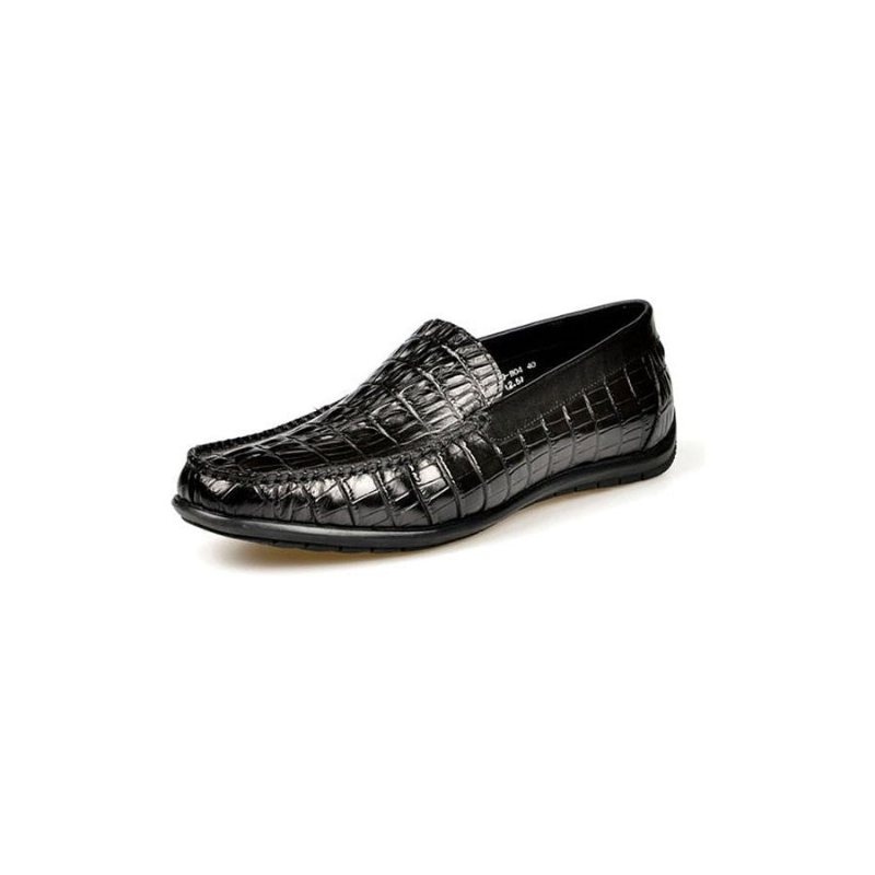 Ανδρικά Loafers Πολυτέλεια Leather Crocodile Daily Business Slip On - Μαύρο