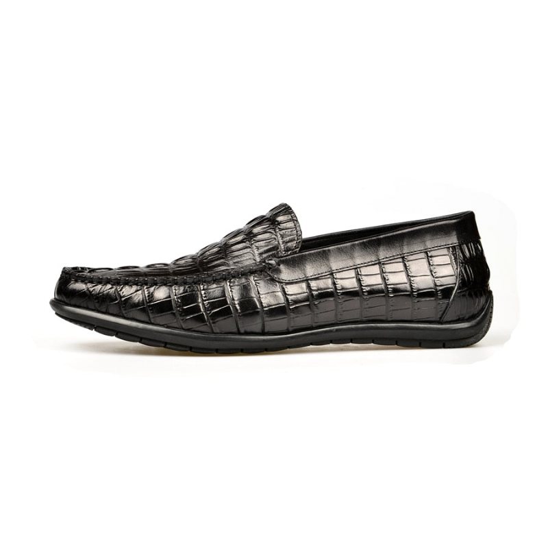 Ανδρικά Loafers Πολυτέλεια Leather Crocodile Daily Business Slip On - Μαύρο