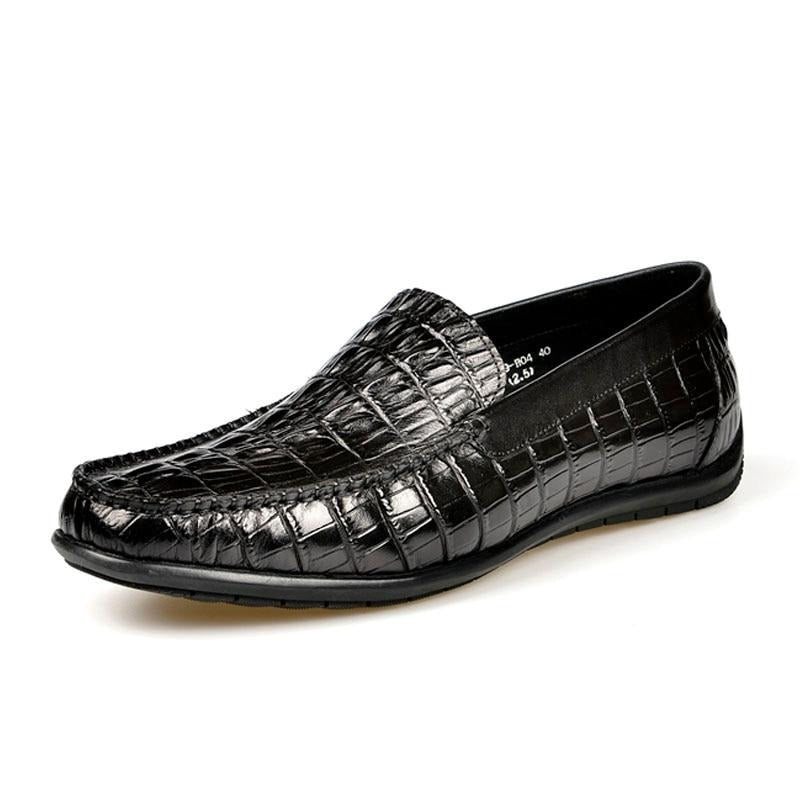 Ανδρικά Loafers Πολυτέλεια Leather Crocodile Daily Business Slip On - Μαύρο