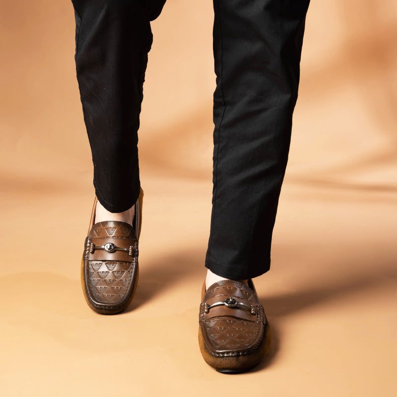 Ανδρικά Loafers Πολυτέλεια Rome Leather Slip-on Banquet - Καφές