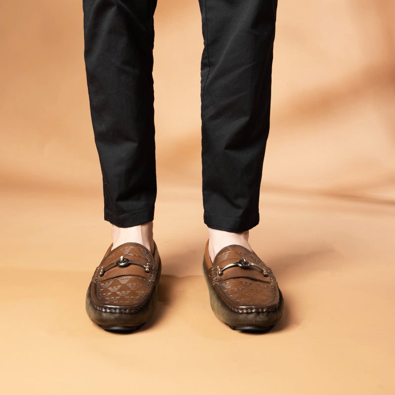 Ανδρικά Loafers Πολυτέλεια Rome Leather Slip-on Banquet - Καφές