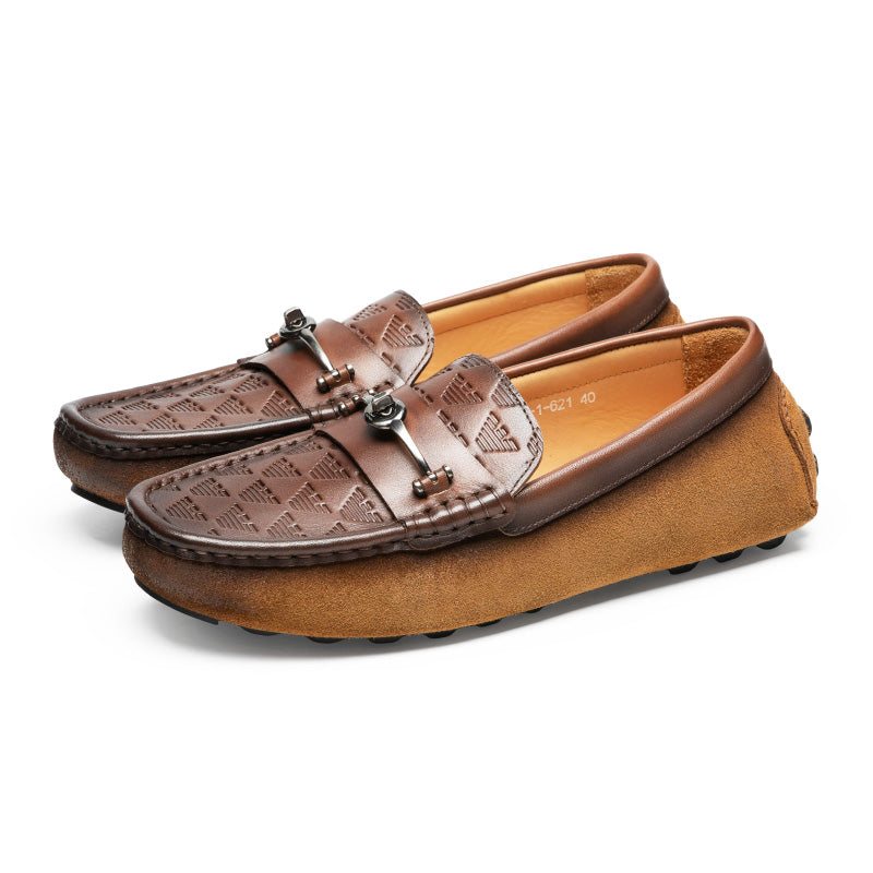 Ανδρικά Loafers Πολυτέλεια Rome Leather Slip-on Banquet - Καφές