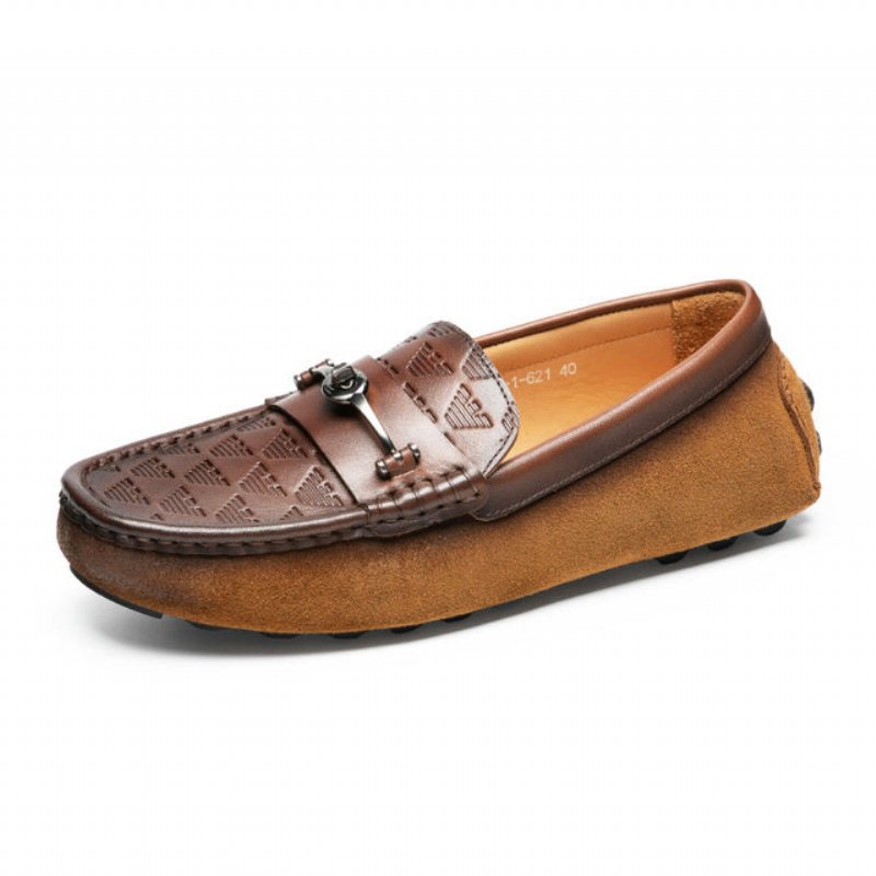 Ανδρικά Loafers Πολυτέλεια Rome Leather Slip-on Banquet - Καφές