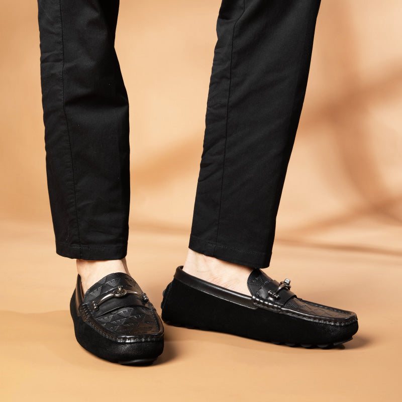 Ανδρικά Loafers Πολυτέλεια Rome Leather Slip-on Banquet - Μαύρος