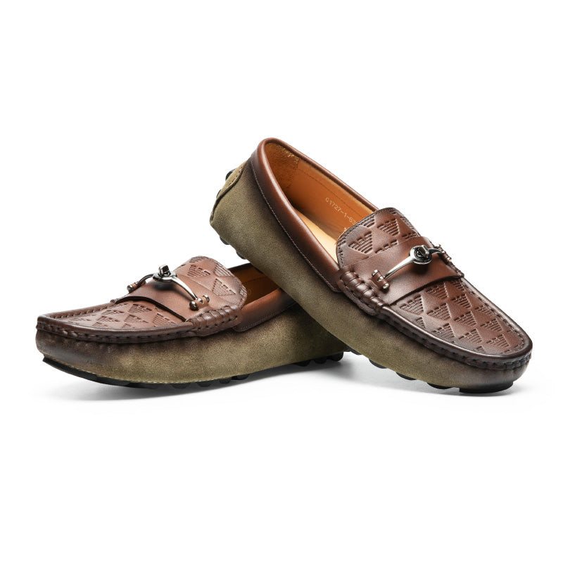 Ανδρικά Loafers Πολυτέλεια Rome Leather Slip-on Banquet - Πράσινος