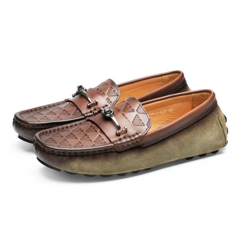 Ανδρικά Loafers Πολυτέλεια Rome Leather Slip-on Banquet - Πράσινος