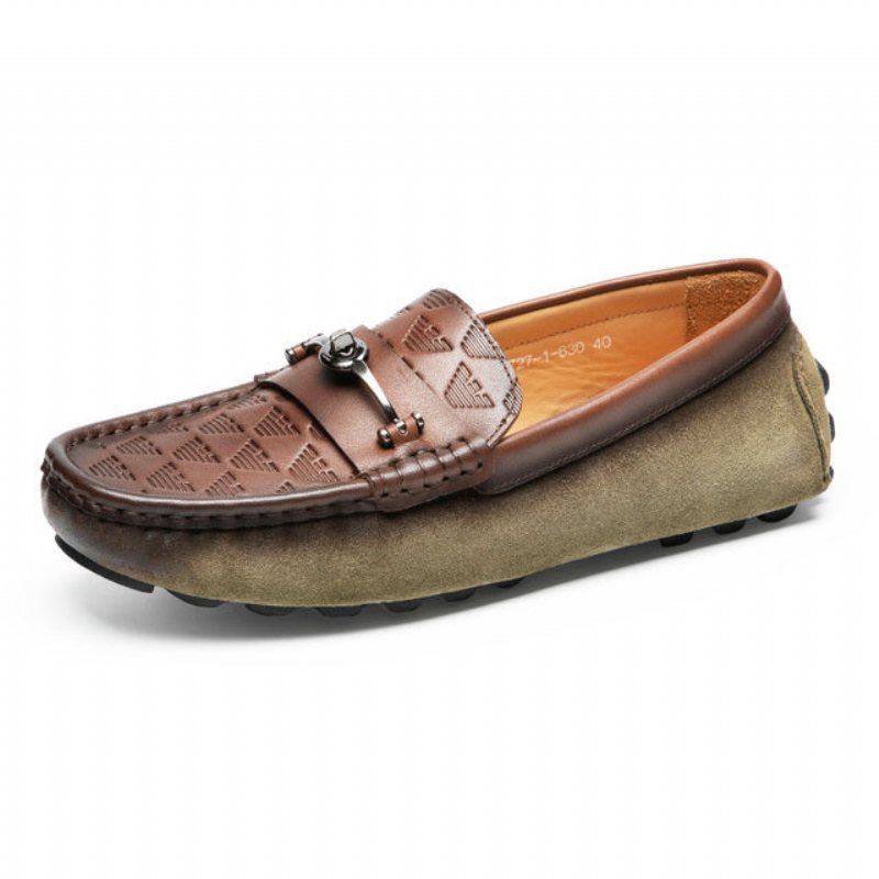 Ανδρικά Loafers Πολυτέλεια Rome Leather Slip-on Banquet - Πράσινος