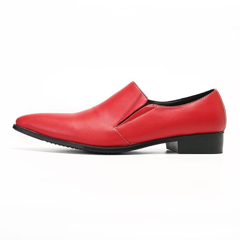 Ανδρικά Loafers Πολυτέλεια Smooth Leather Elegant Slip-on - Κόκκινο