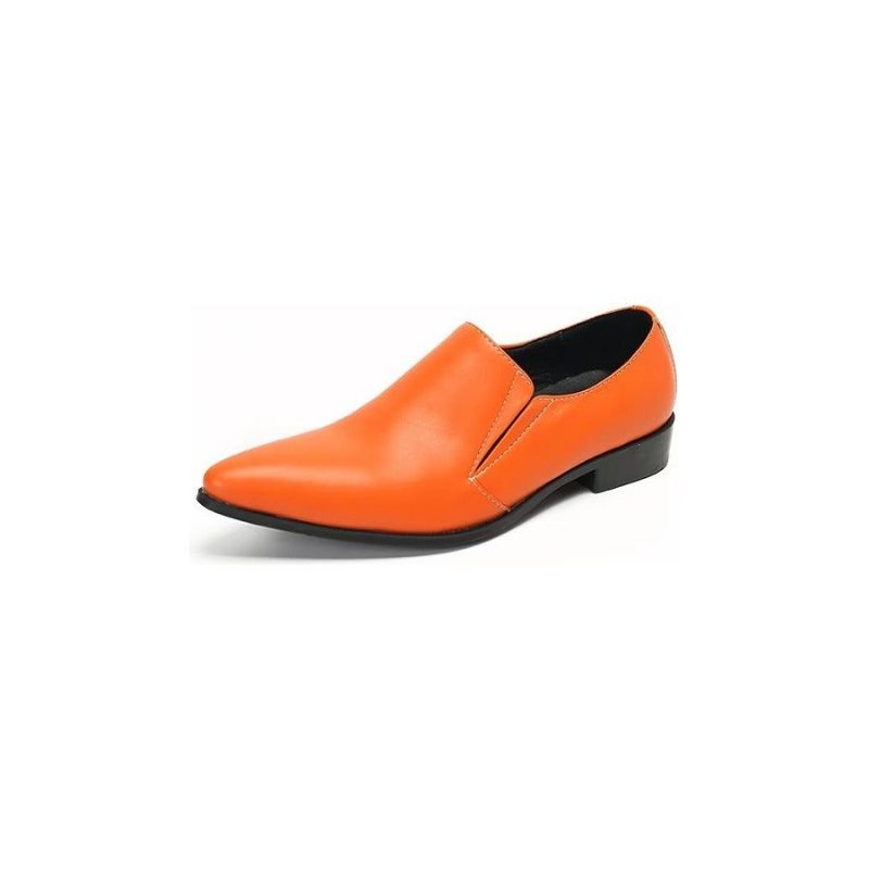 Ανδρικά Loafers Πολυτέλεια Smooth Leather Elegant Slip-on - Πορτοκαλί