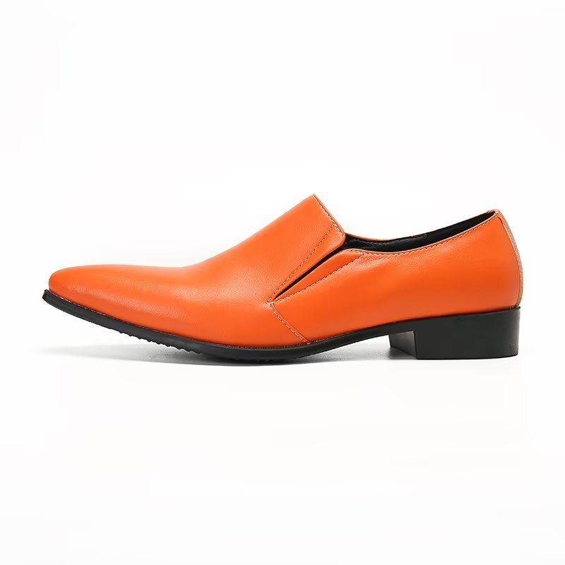 Ανδρικά Loafers Πολυτέλεια Smooth Leather Elegant Slip-on - Πορτοκαλί