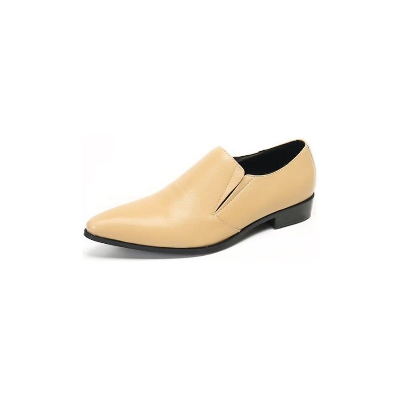 Ανδρικά Loafers Πολυτέλεια Smooth Leather Elegant Slip-on - Μπεζ