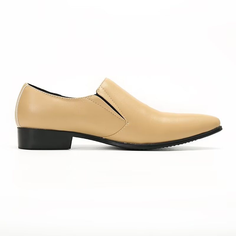 Ανδρικά Loafers Πολυτέλεια Smooth Leather Elegant Slip-on - Μπεζ