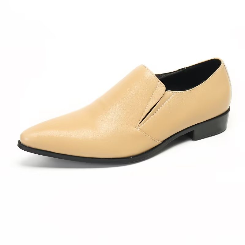 Ανδρικά Loafers Πολυτέλεια Smooth Leather Elegant Slip-on - Μπεζ