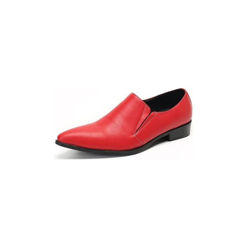 Ανδρικά Loafers Πολυτέλεια Smooth Leather Elegant Slip-on - Κόκκινο