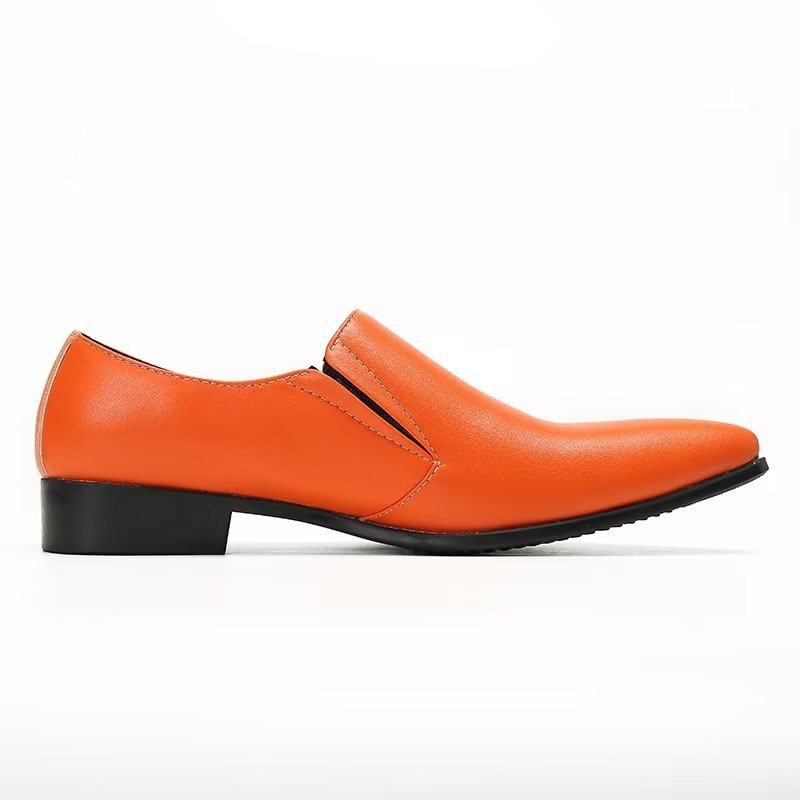 Ανδρικά Loafers Πολυτέλεια Smooth Leather Elegant Slip-on - Πορτοκαλί