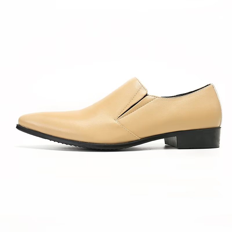 Ανδρικά Loafers Πολυτέλεια Smooth Leather Elegant Slip-on - Μπεζ