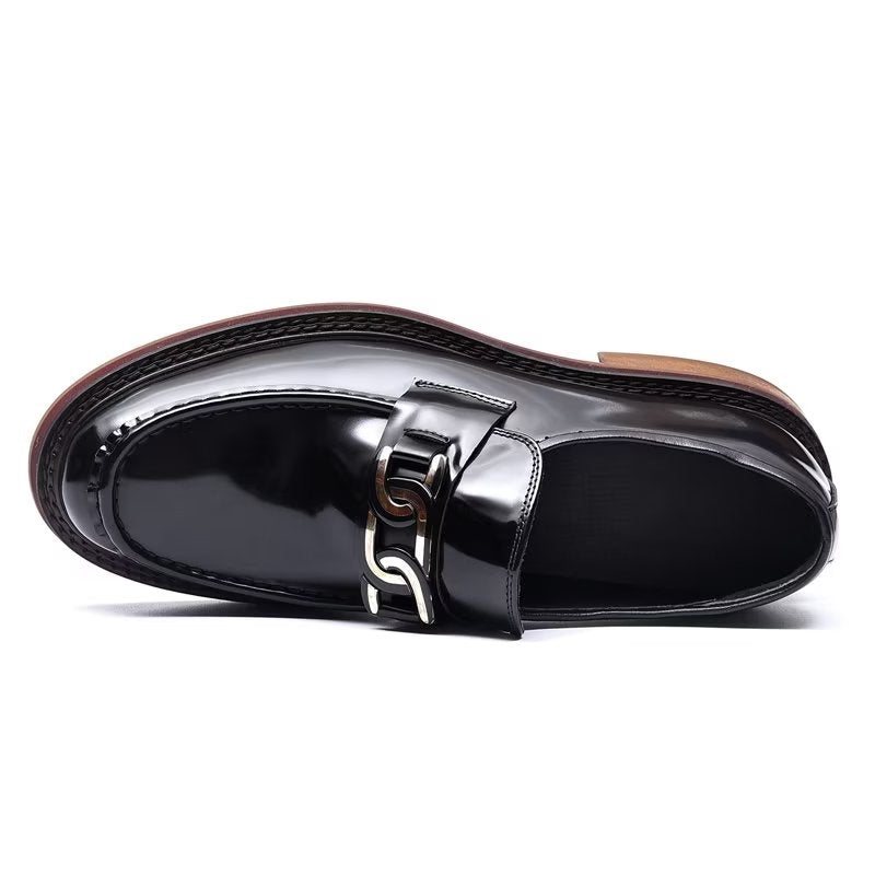 Ανδρικά Loafers Πολυτέλεια Δερμάτινα Slip-on Παπούτσια - Μαύρο 