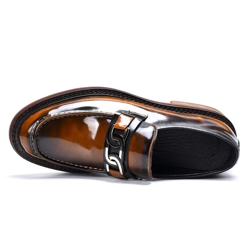 Ανδρικά Loafers Πολυτέλεια Δερμάτινα Slip-on Παπούτσια - Καφές