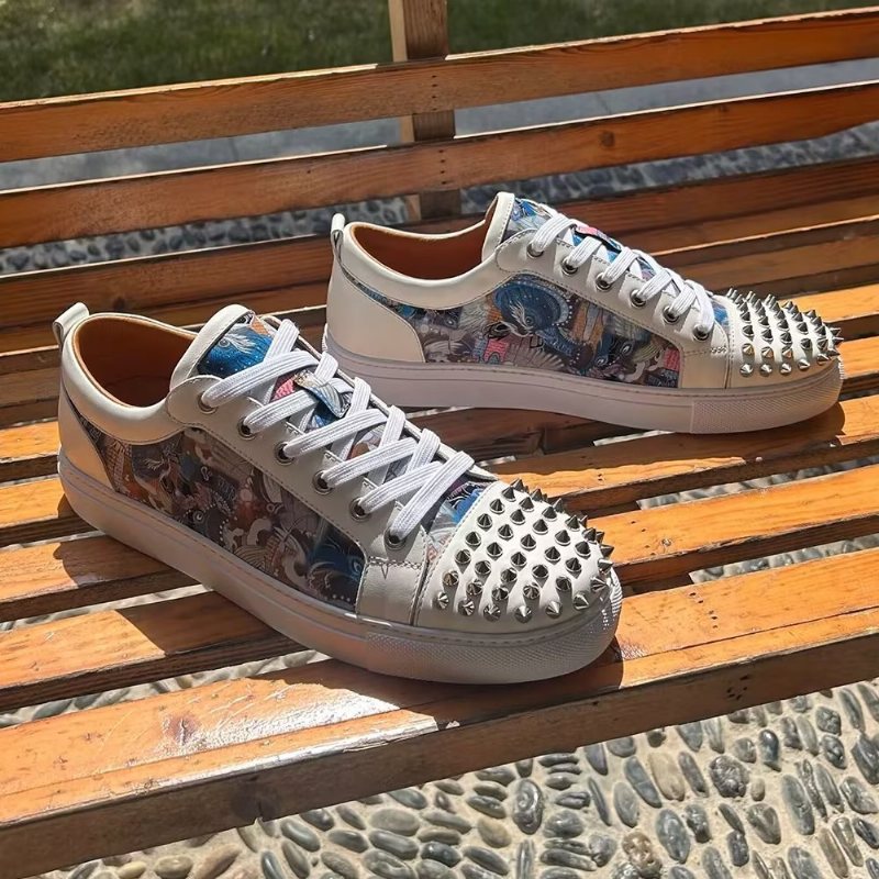 Ανδρικά Sneakers Exotic Με Κορδόνια - Λευκό