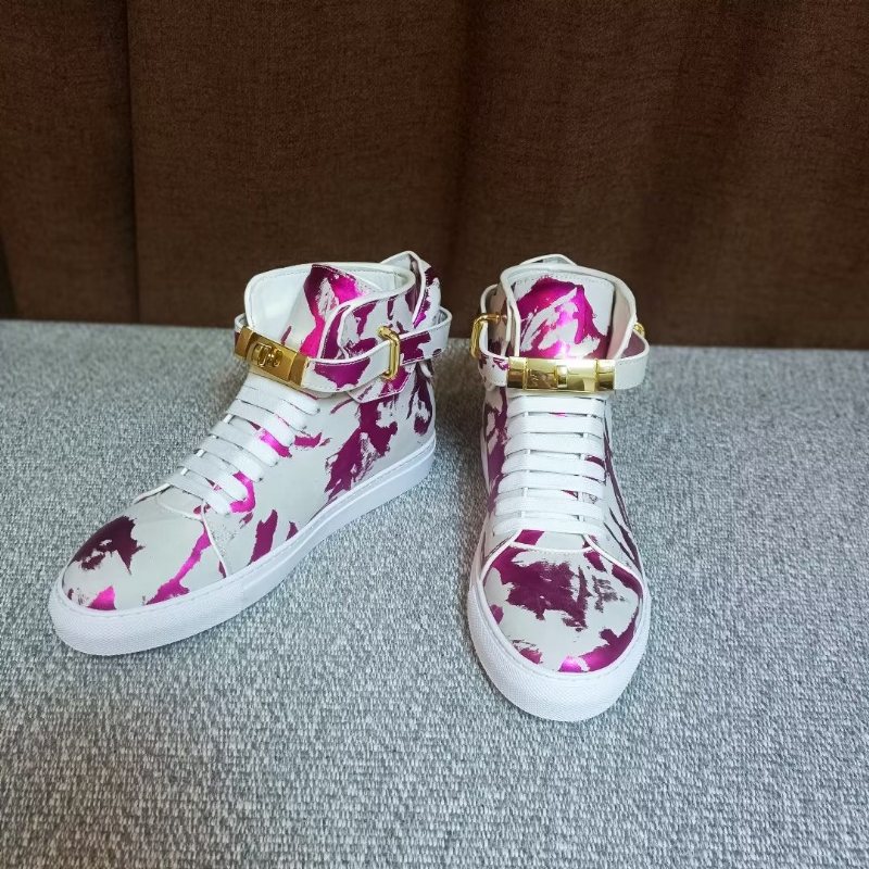 Ανδρικά Sneakers Graffiti Artisan Cow Leather High Top Sneaks - Μωβ