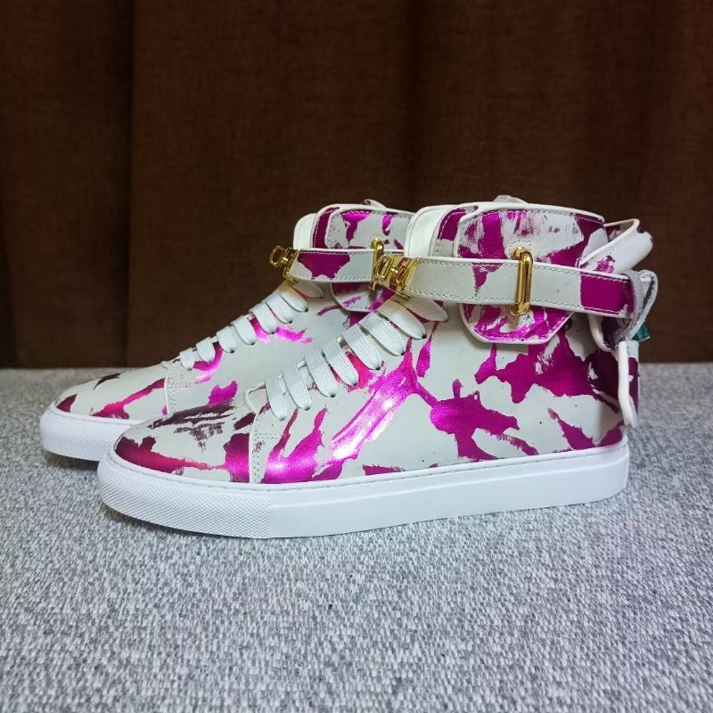 Ανδρικά Sneakers Graffiti Artisan Cow Leather High Top Sneaks - Μωβ