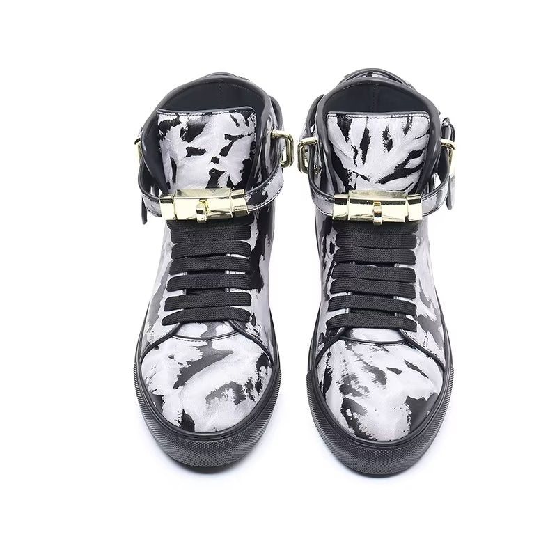 Ανδρικά Sneakers Graffiti Vogue Cowhide High Top - Πολύχρωμο