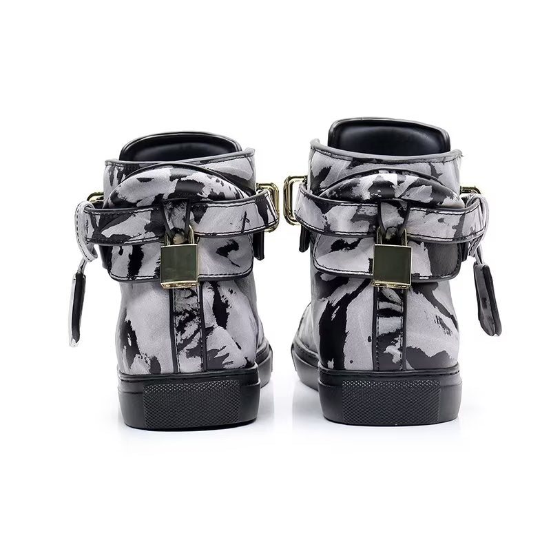 Ανδρικά Sneakers Graffiti Vogue Cowhide High Top - Πολύχρωμο