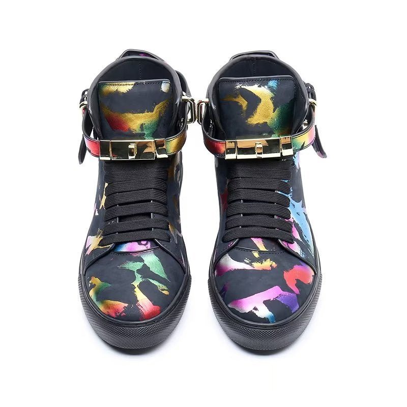 Ανδρικά Sneakers Graffiti Vogue Cowhide High Top - Πολύχρωμο