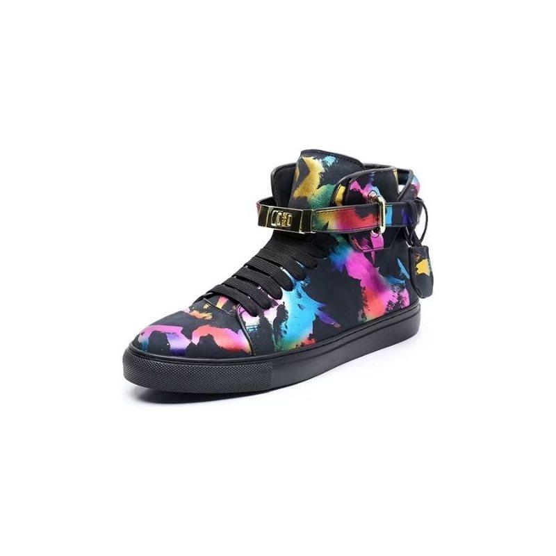 Ανδρικά Sneakers Graffiti Vogue Cowhide High Top - Πολύχρωμο