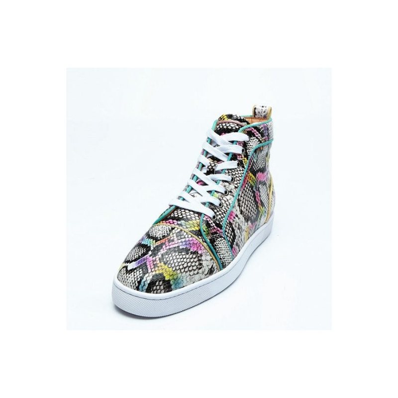 Ανδρικά Sneakers Snakeskin Chic Πολύχρωμα Ψηλά Αδιάβροχα Παπούτσια - Εξωτικός