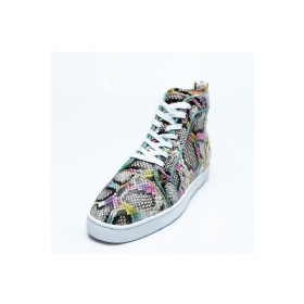 Ανδρικά Sneakers Snakeskin Chic Πολύχρωμα Ψηλά Αδιάβροχα Παπούτσια