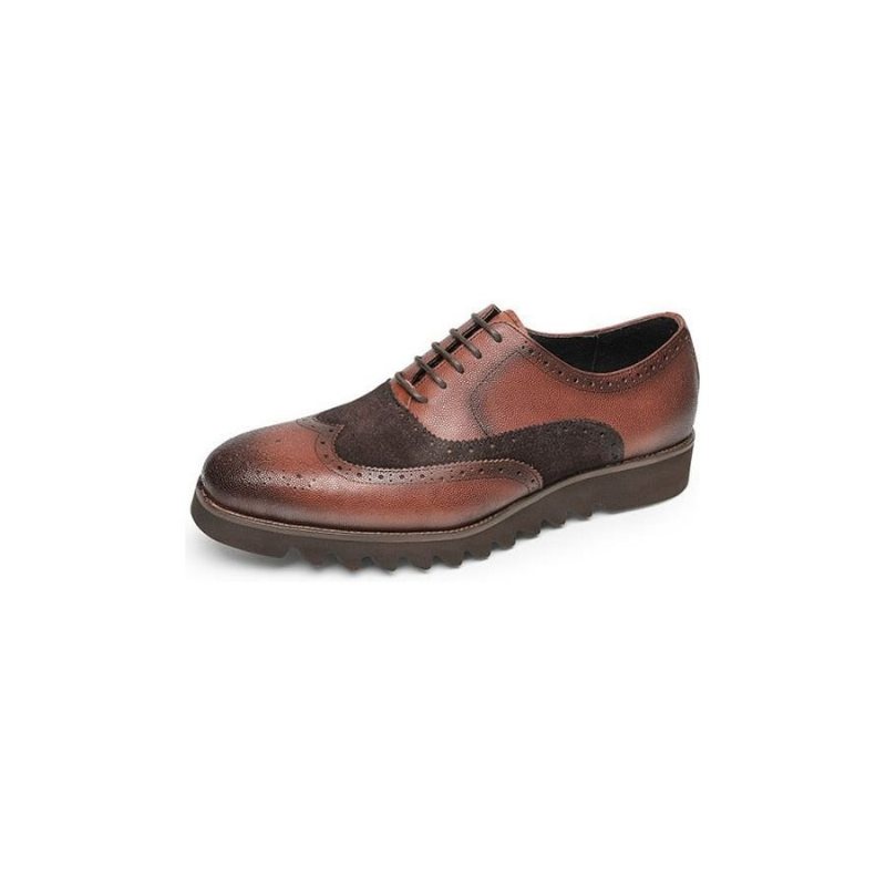 Ανδρικά Επίσημα Παπούτσια Alligator Πολυτέλεια Wingtip Brogue Casual - Καφές