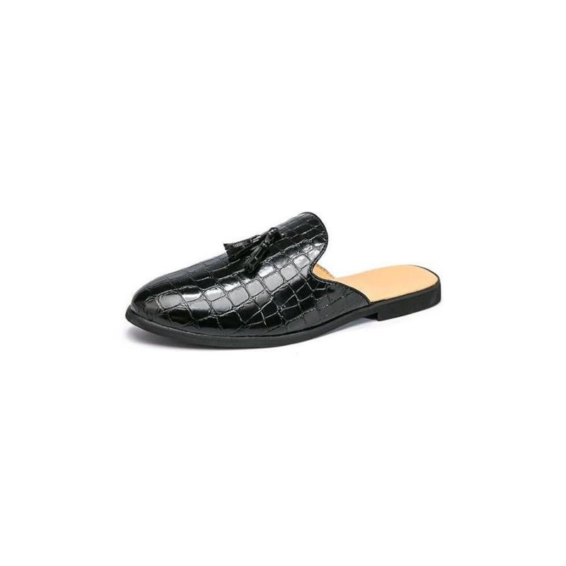 Ανδρικά Επίσημα Παπούτσια Chic Comfortable Crocodile Pattern Slip-on Mules