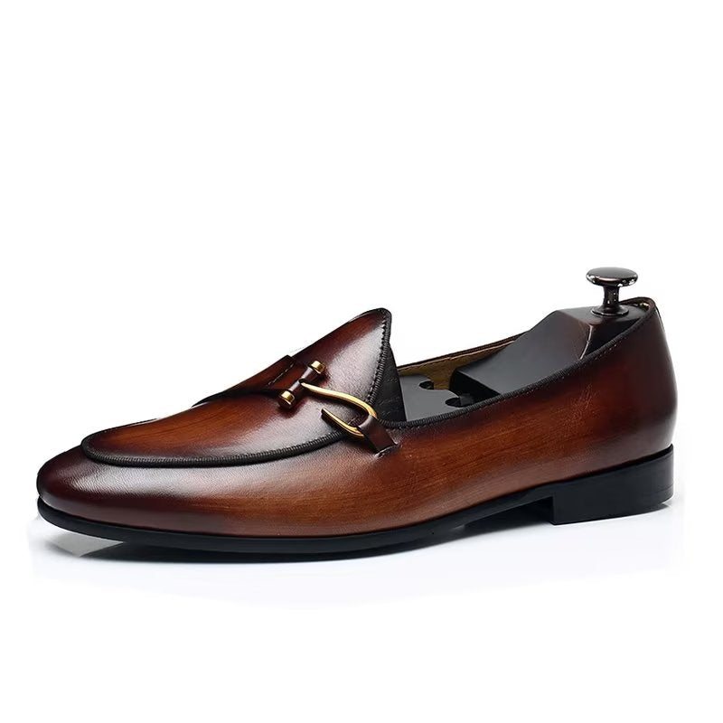 Ανδρικά Επίσημα Παπούτσια Classic Brogue Slip-ons - Καφέ