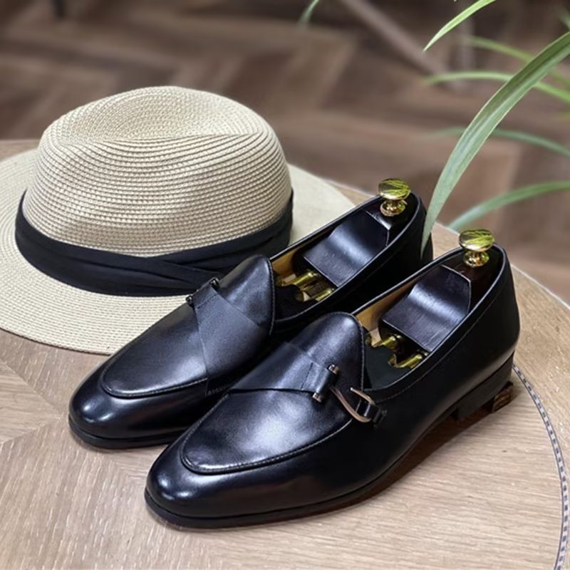 Ανδρικά Επίσημα Παπούτσια Classic Brogue Slip-ons - Μπλε