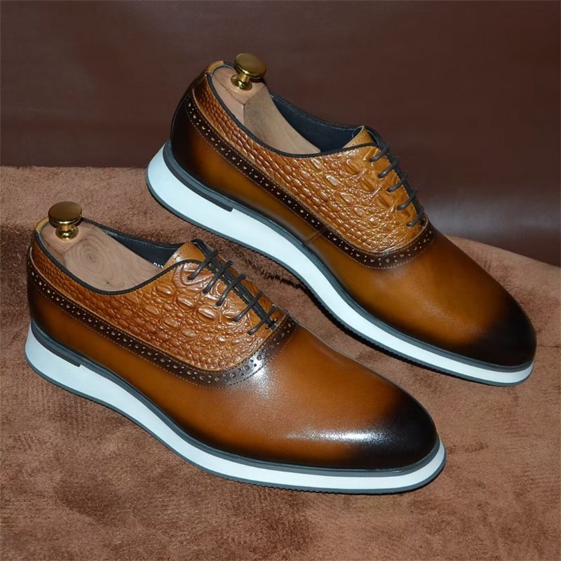 Ανδρικά Επίσημα Παπούτσια Classic Lace-up Elegance Φόρεμα - Καφέ