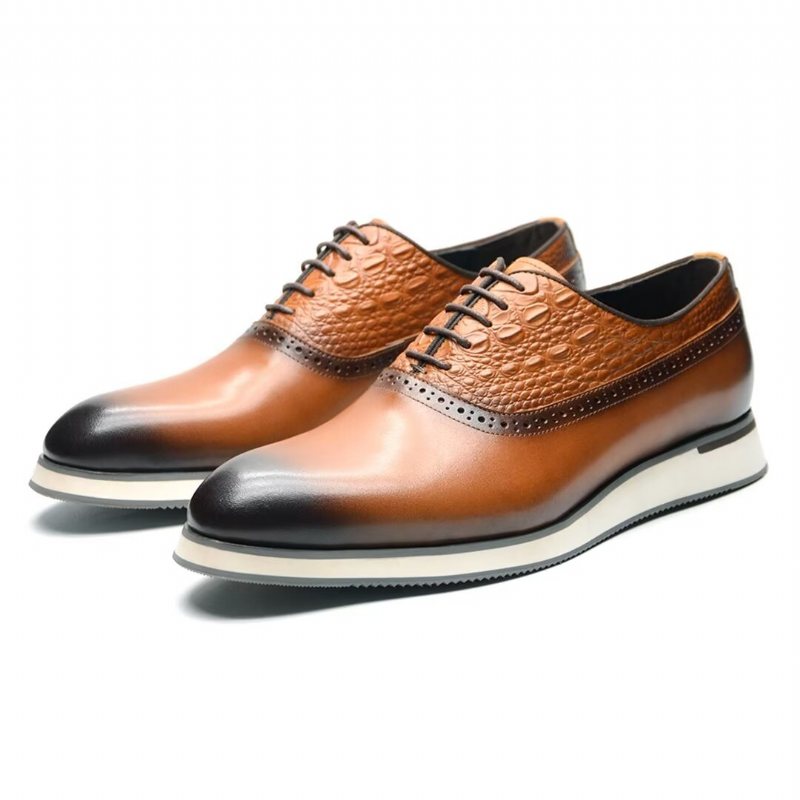 Ανδρικά Επίσημα Παπούτσια Classic Lace-up Elegance Φόρεμα - Καφέ