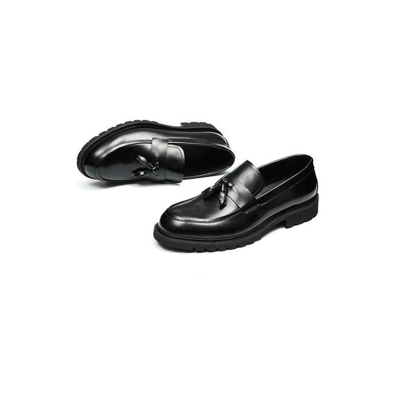 Ανδρικά Επίσημα Παπούτσια Classic Slip-on Tassel Loafers - Μαύρο